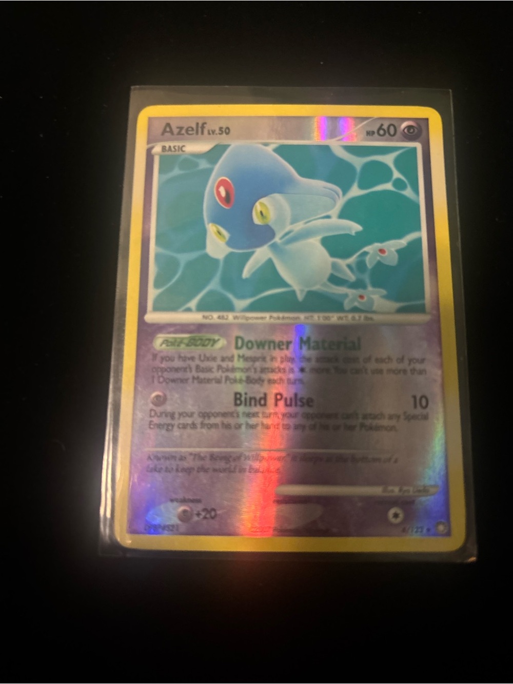 Azelf Mysterious Treasures reverse Holo Pokémon Card - Blue